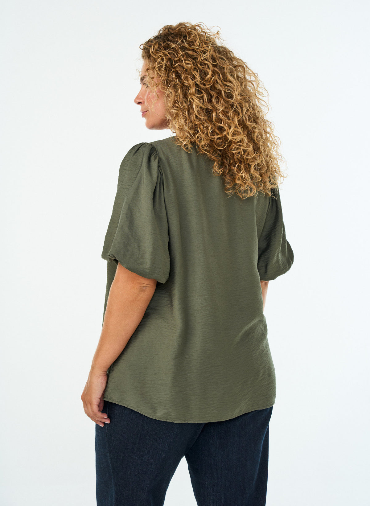 Zizzi Meredith Blouse in Thyme