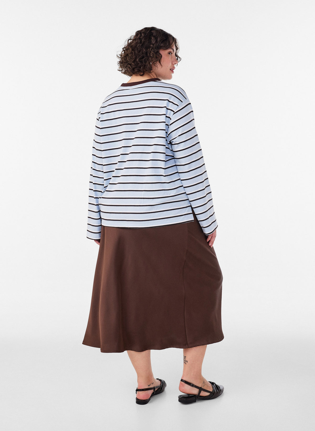 Zizzi Minela Skirt in Hot Fudge