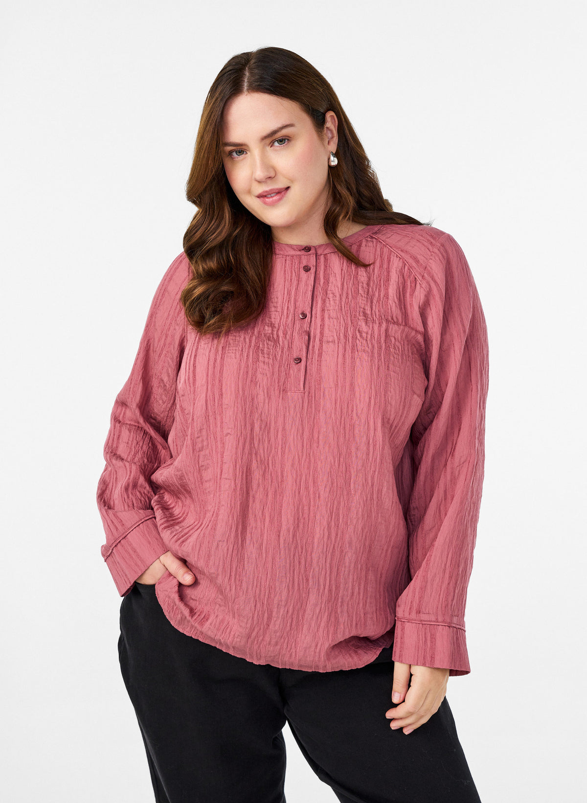 Zizzi Nikita Blouse in Pink