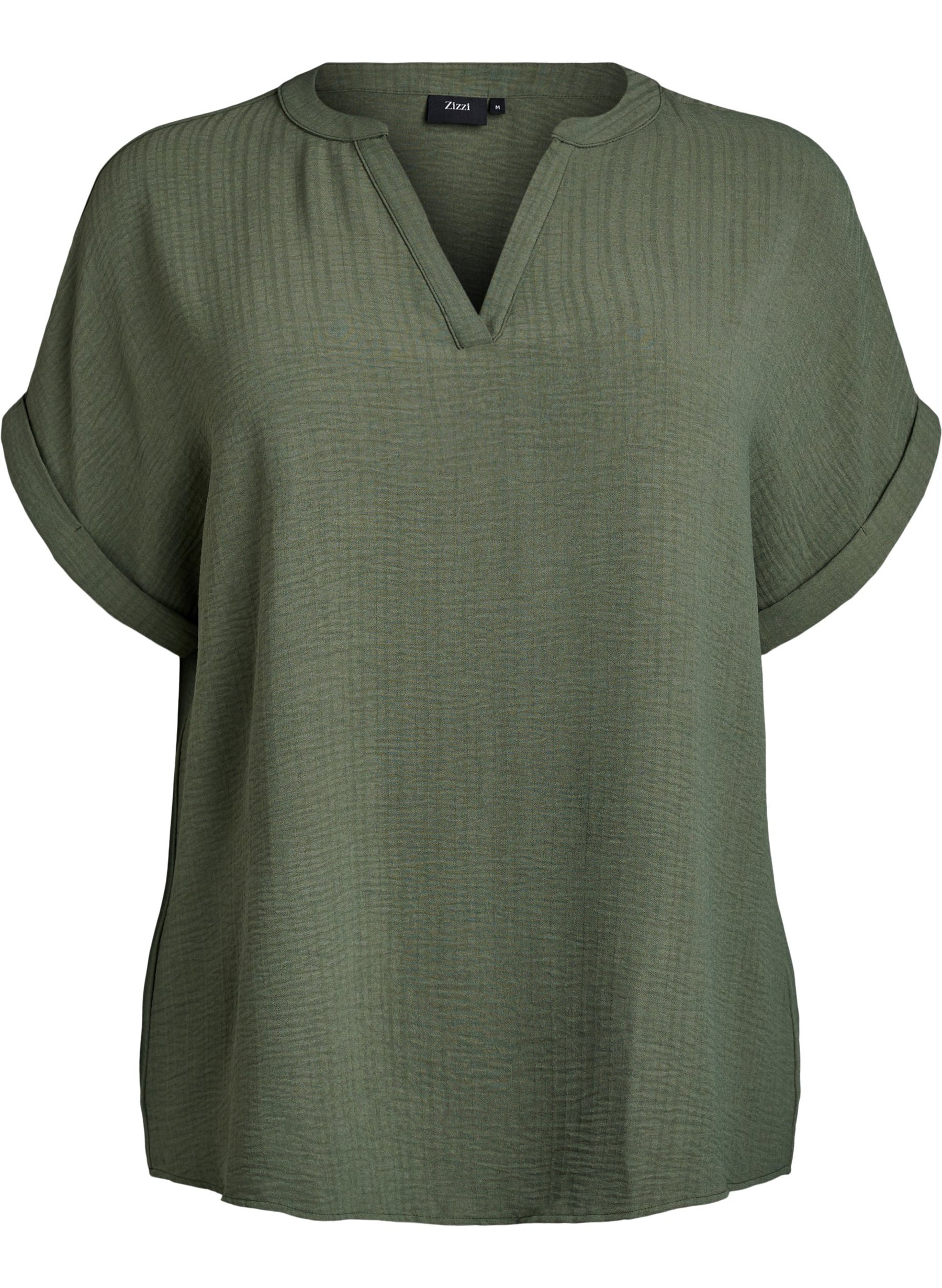 Zizzi Nilla Blouse in Khaki