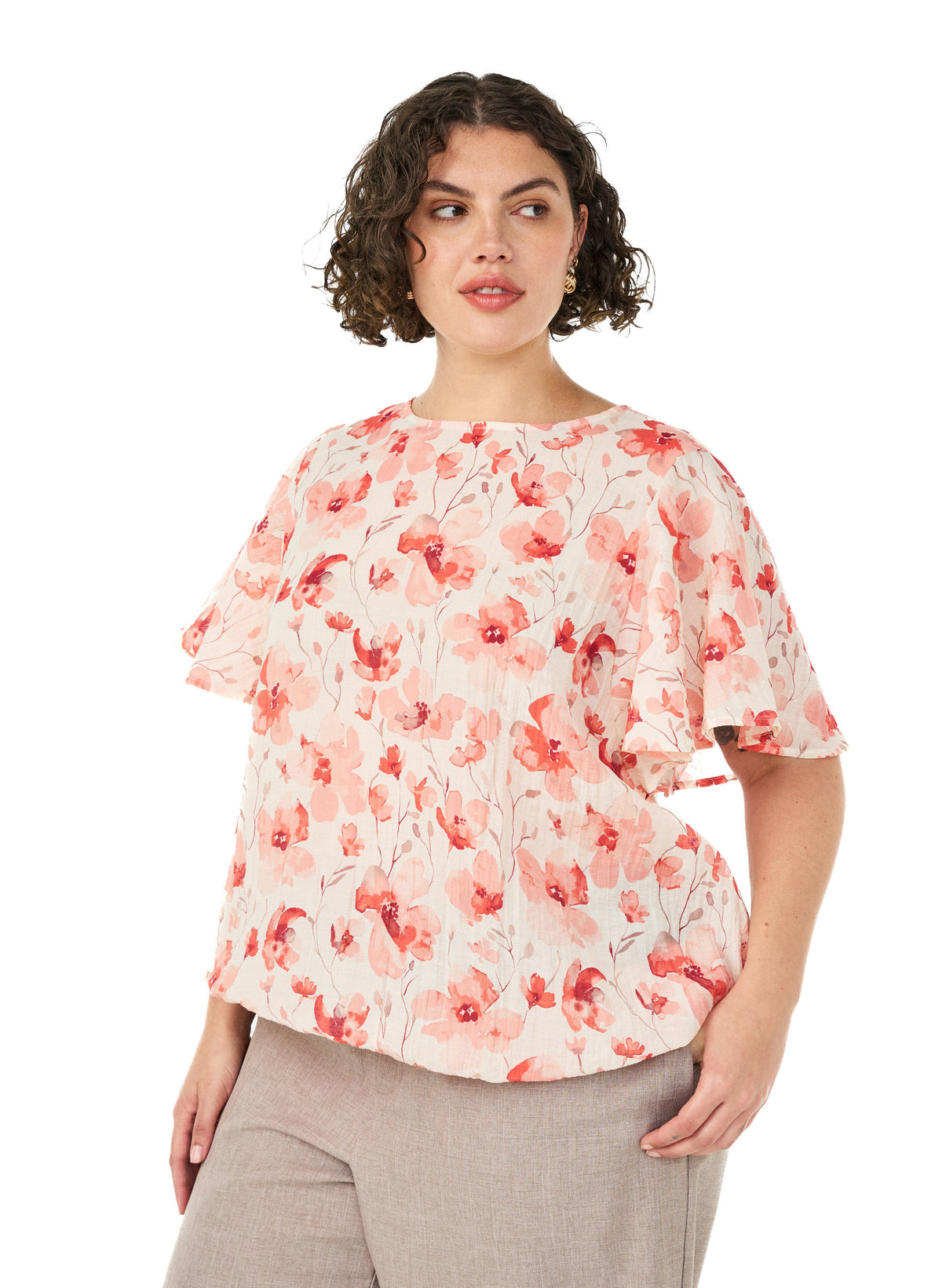 Zizzi Nora Blouse in Blush