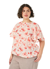 Zizzi Nora Blouse in Blush