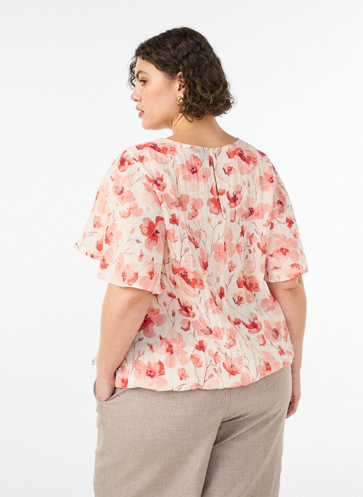 Zizzi Nora Blouse in Blush