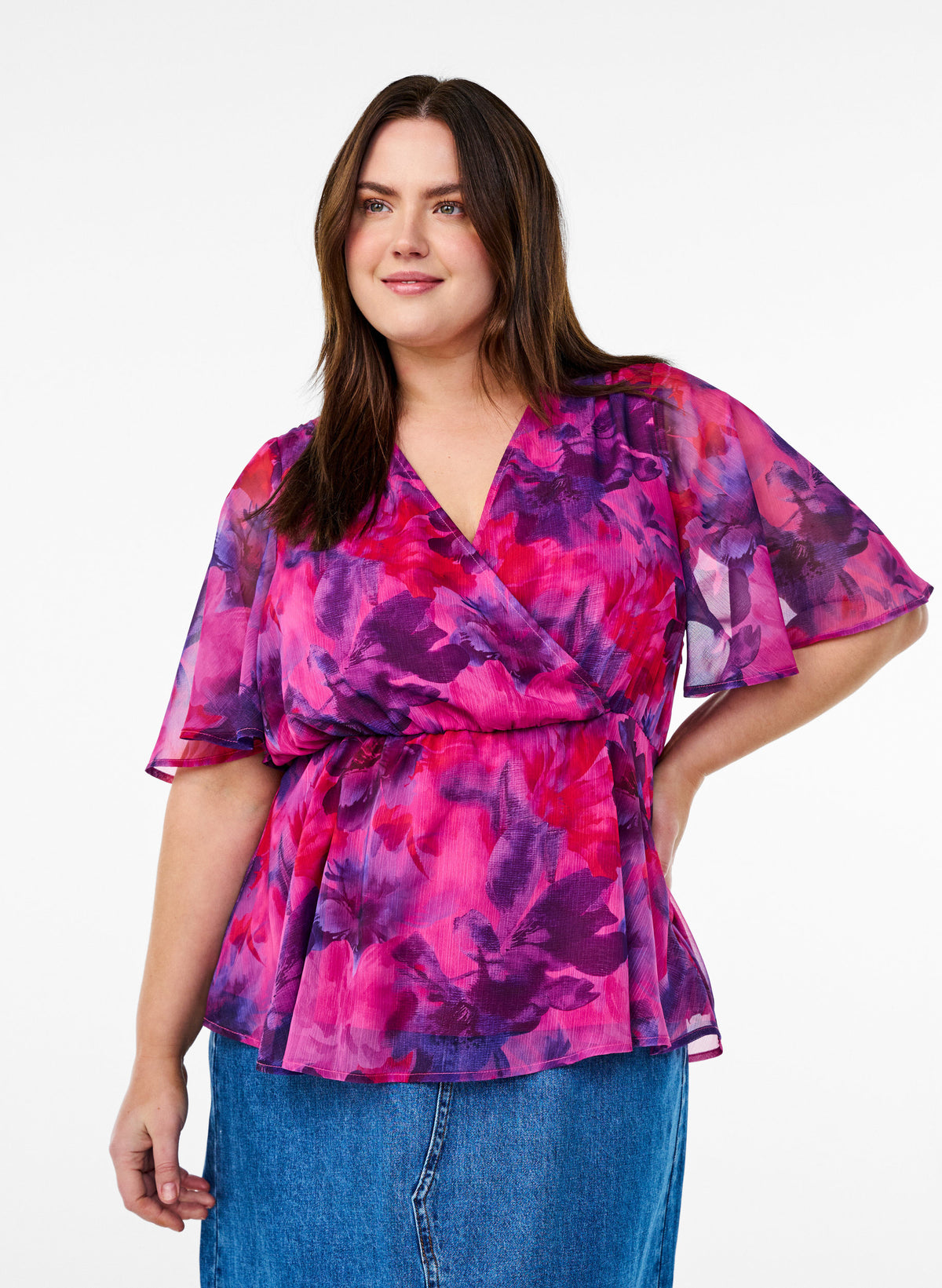 Zizzi Saina Blouse in Purple