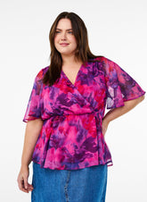 Zizzi Saina Blouse in Purple