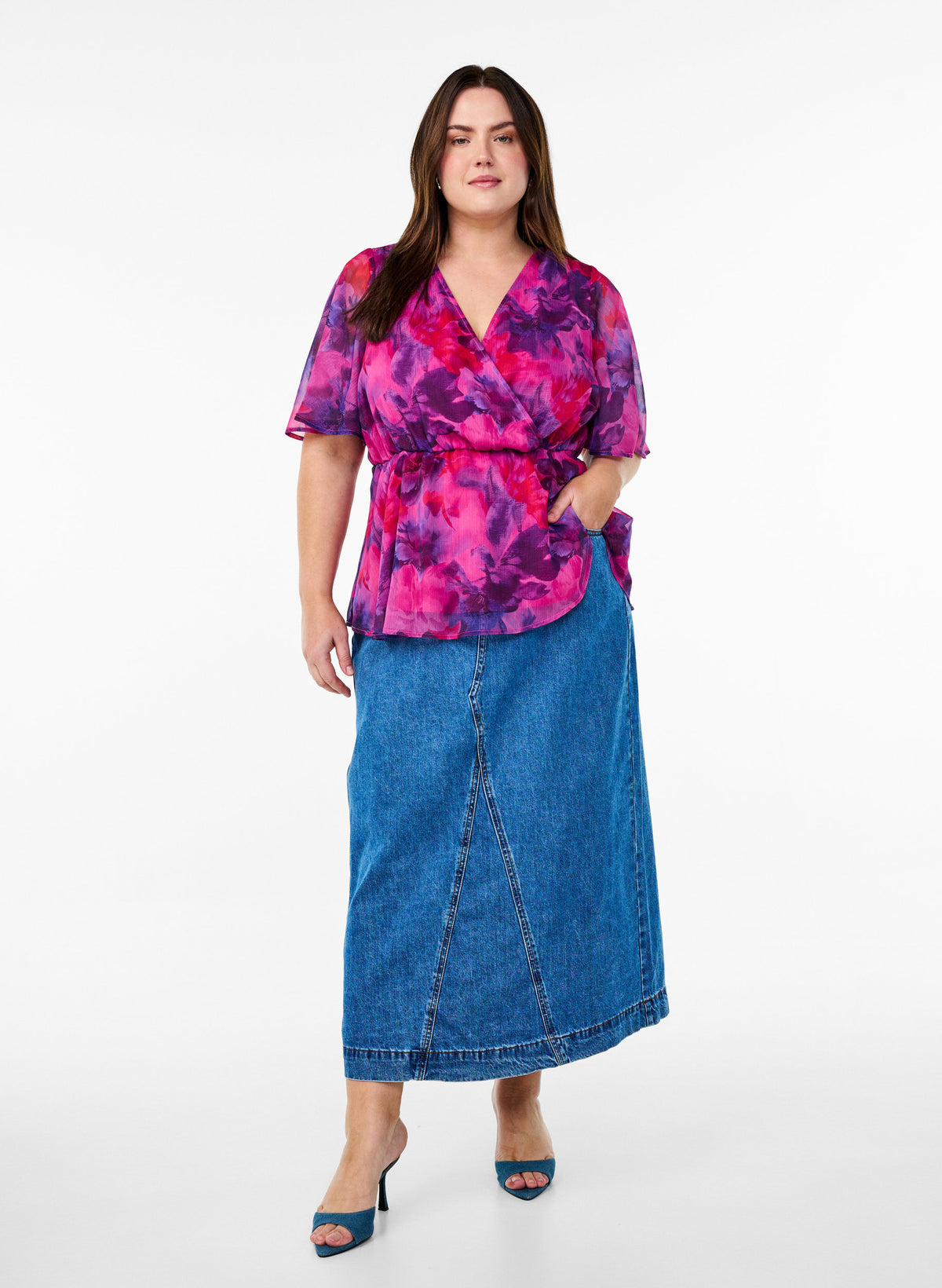 Zizzi Saina Blouse in Purple