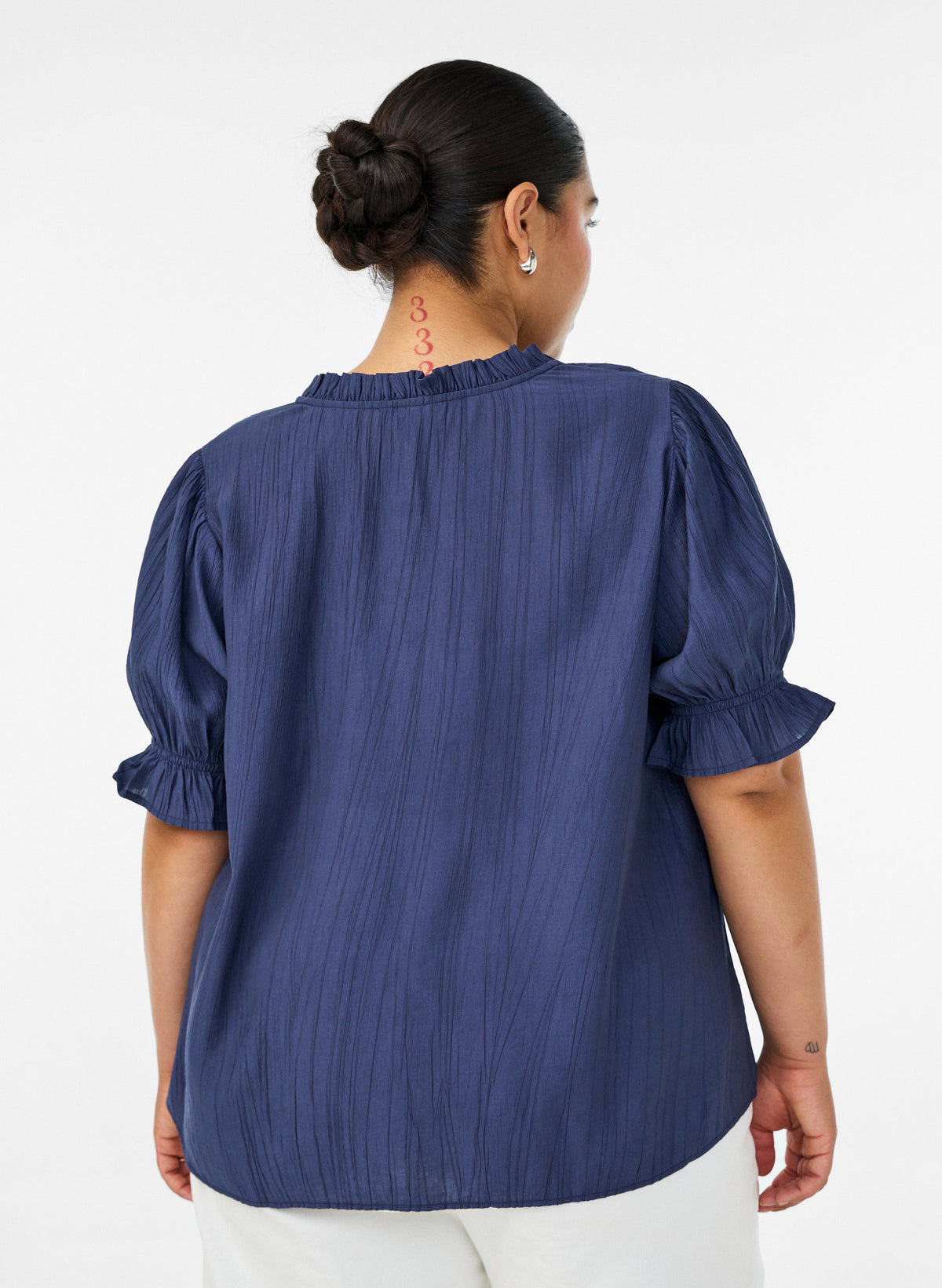 Zizzi Sia Blouse in Navy