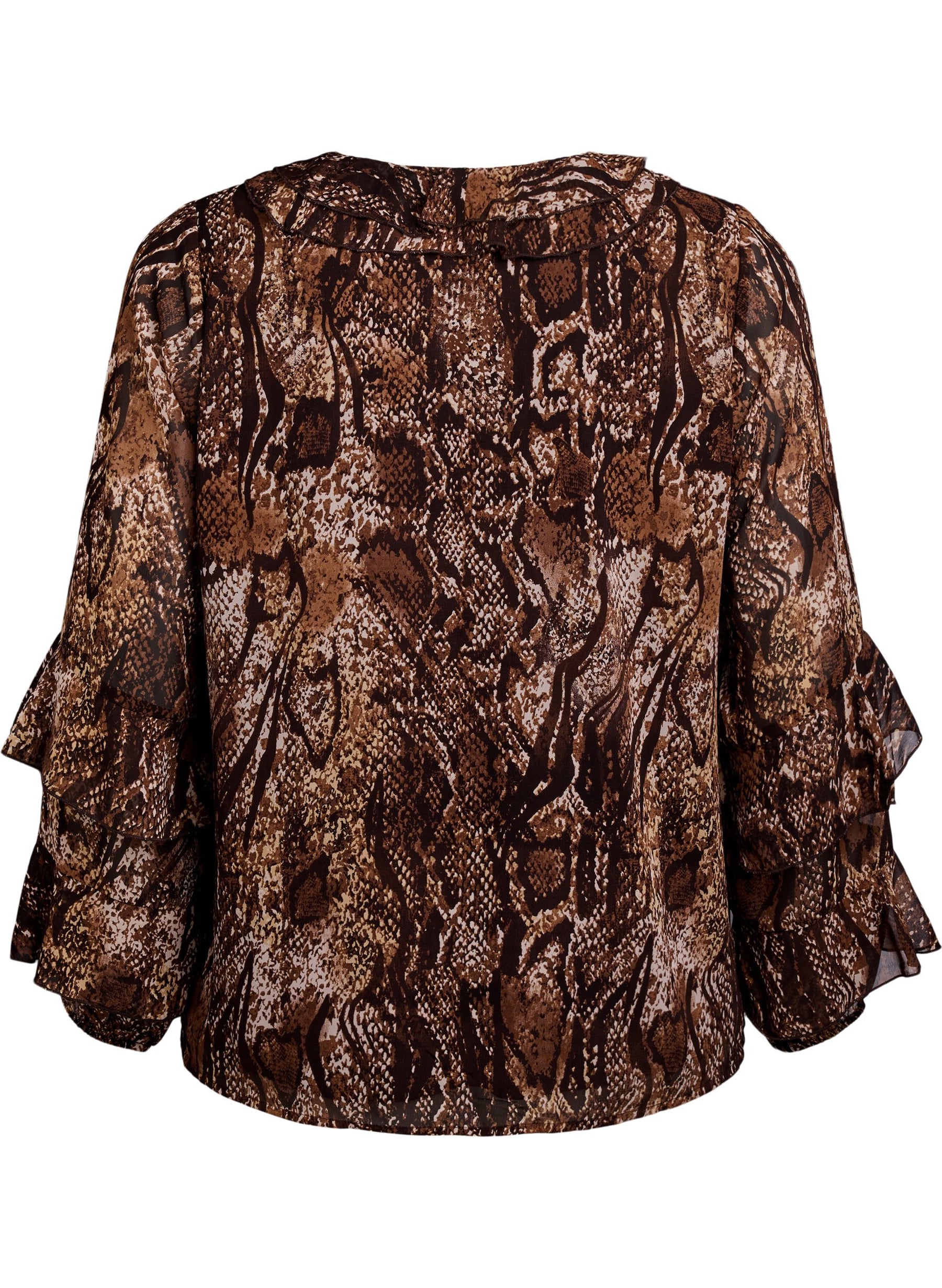 Zizzi Sika Blouse in Brown