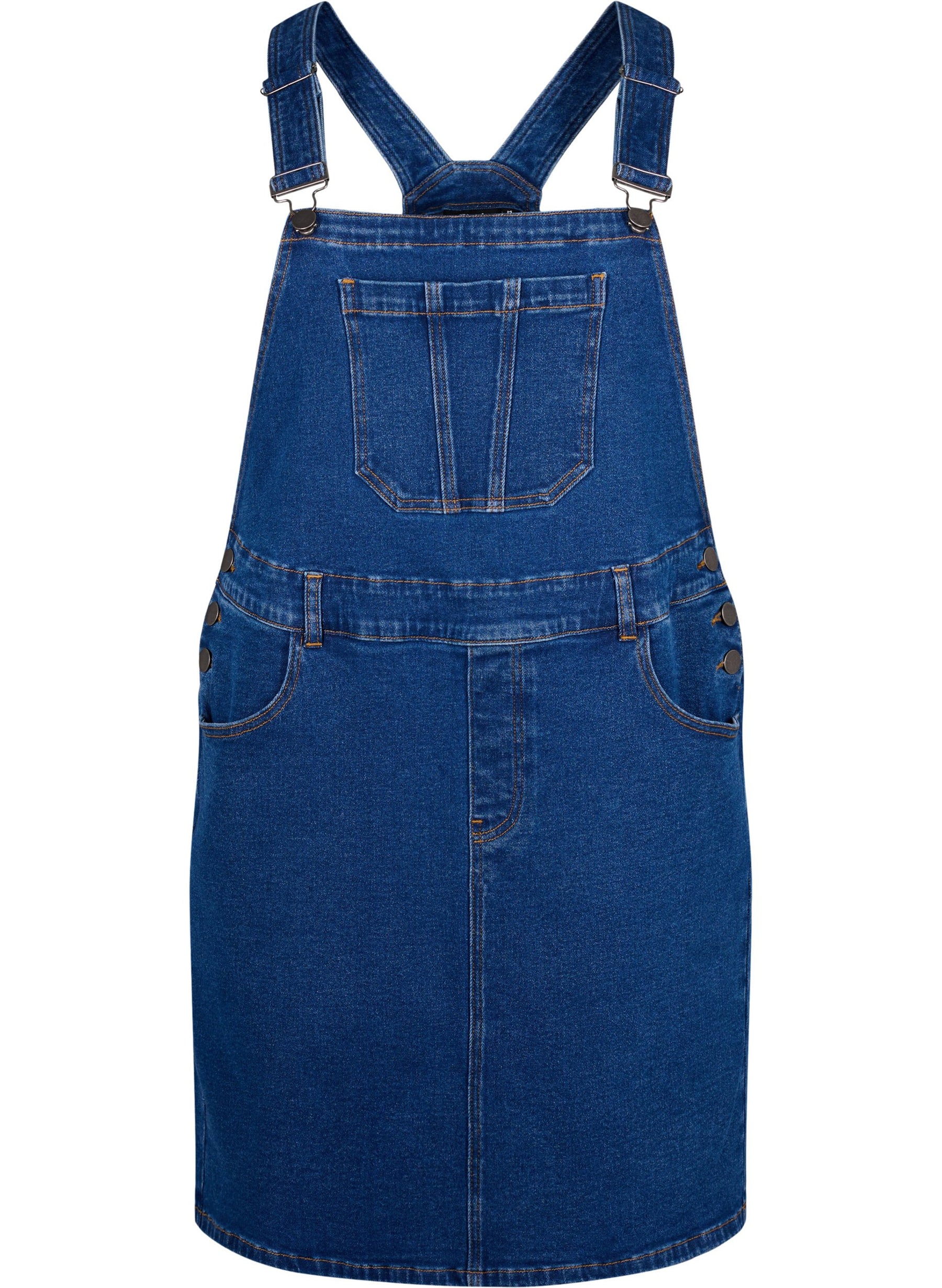 Zizzi Silja Dress in Dark Blue Denim