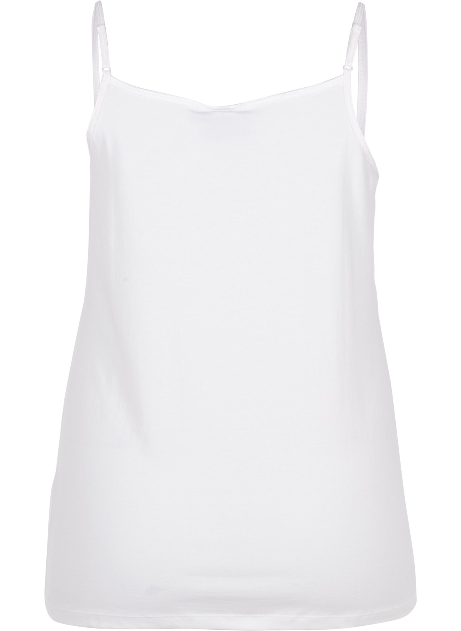 Zizzi Strap Top in White