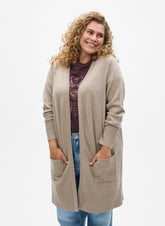 Zizzi Sunny Cardigan in Beige