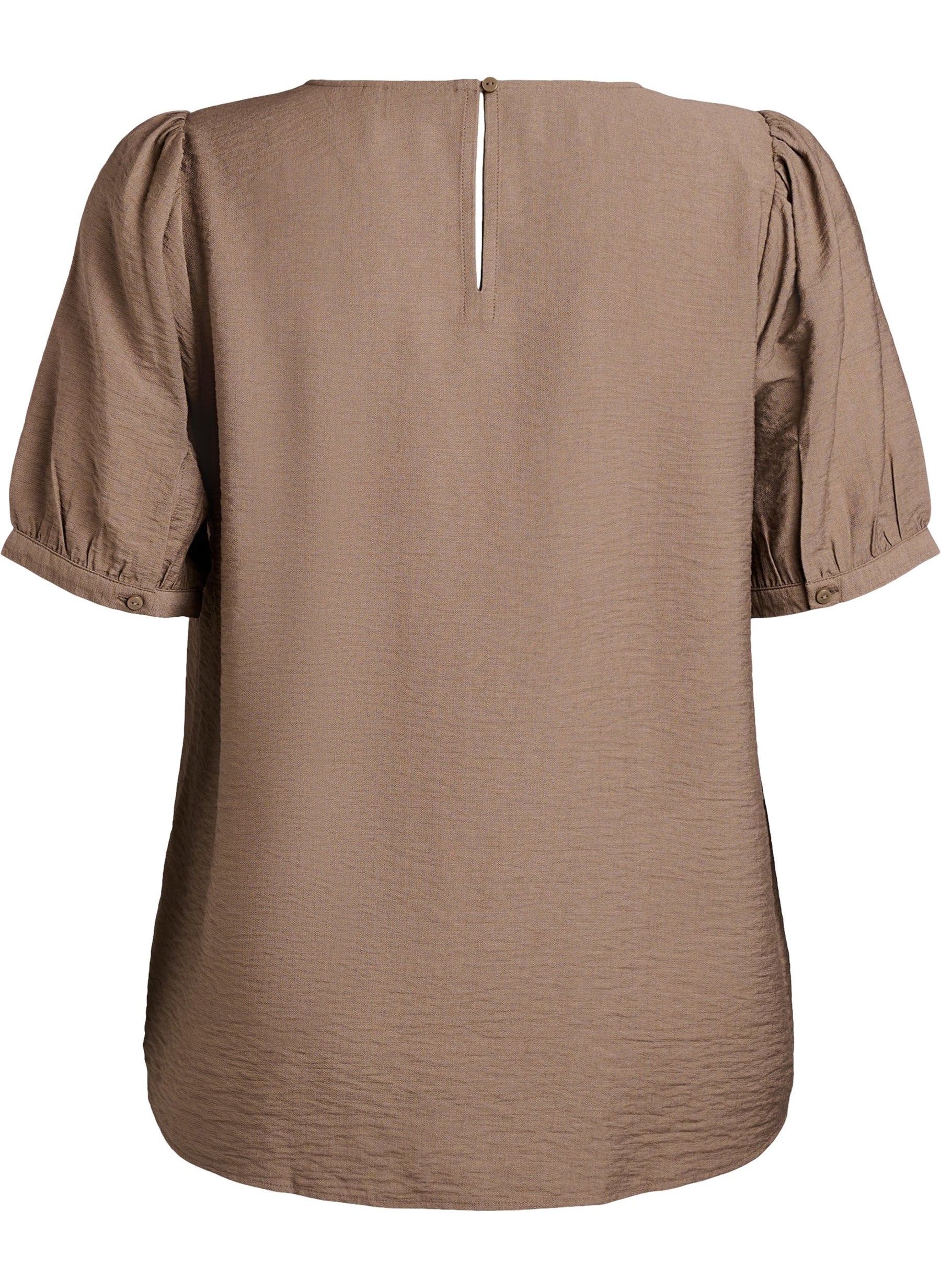 Zizzi Vilma Blouse in Brown