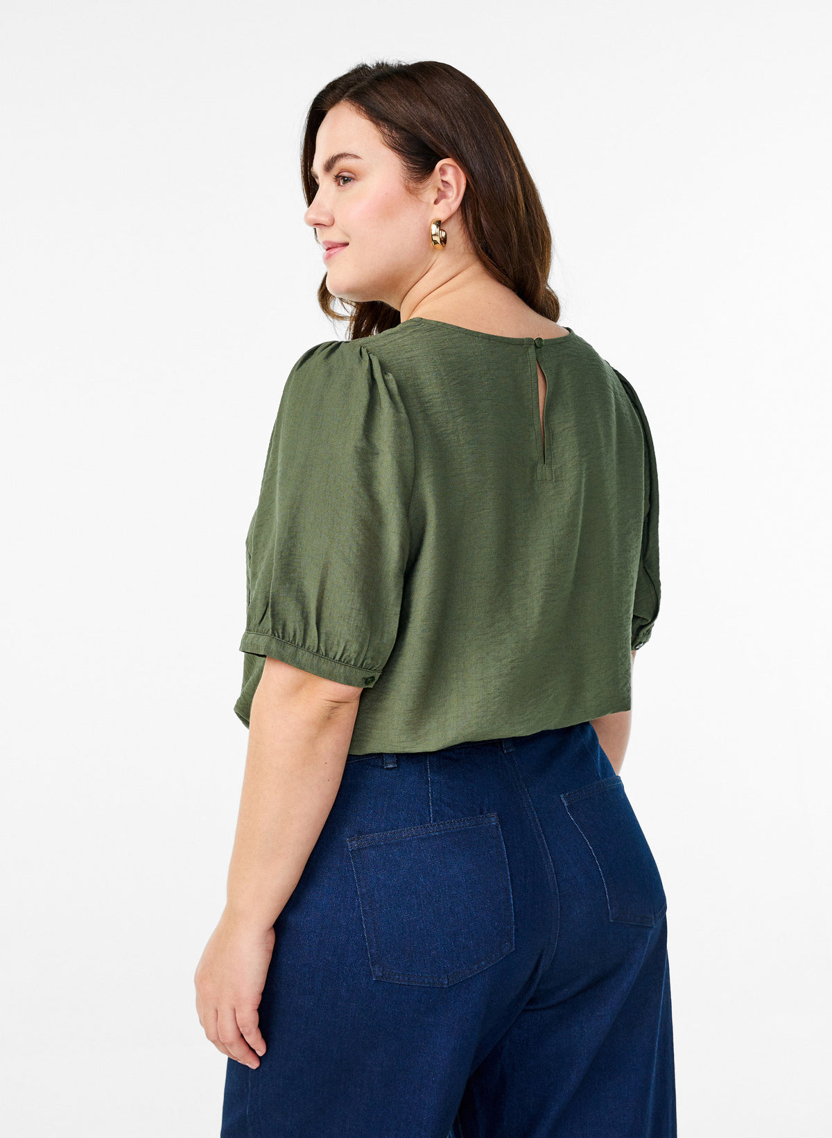 Zizzi Vilma Blouse in Green