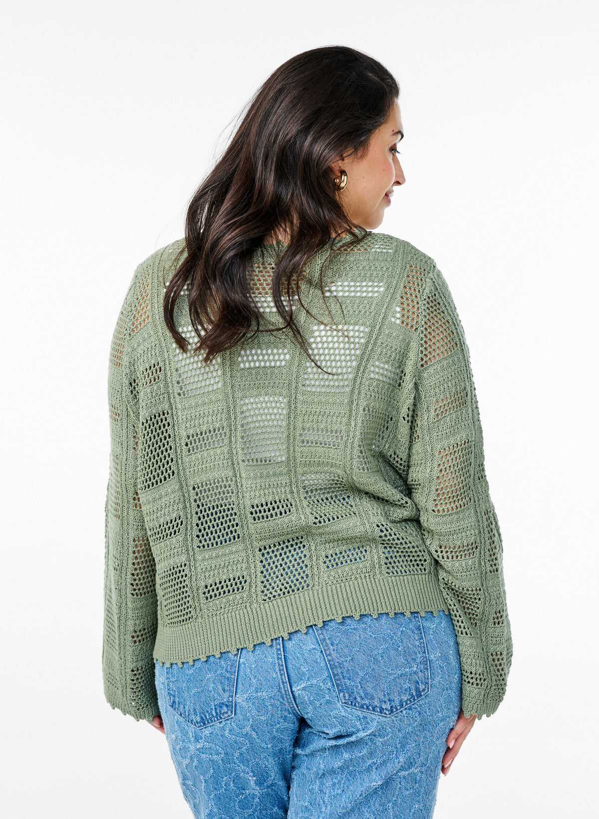 Zizzi Viola Cardi in Green