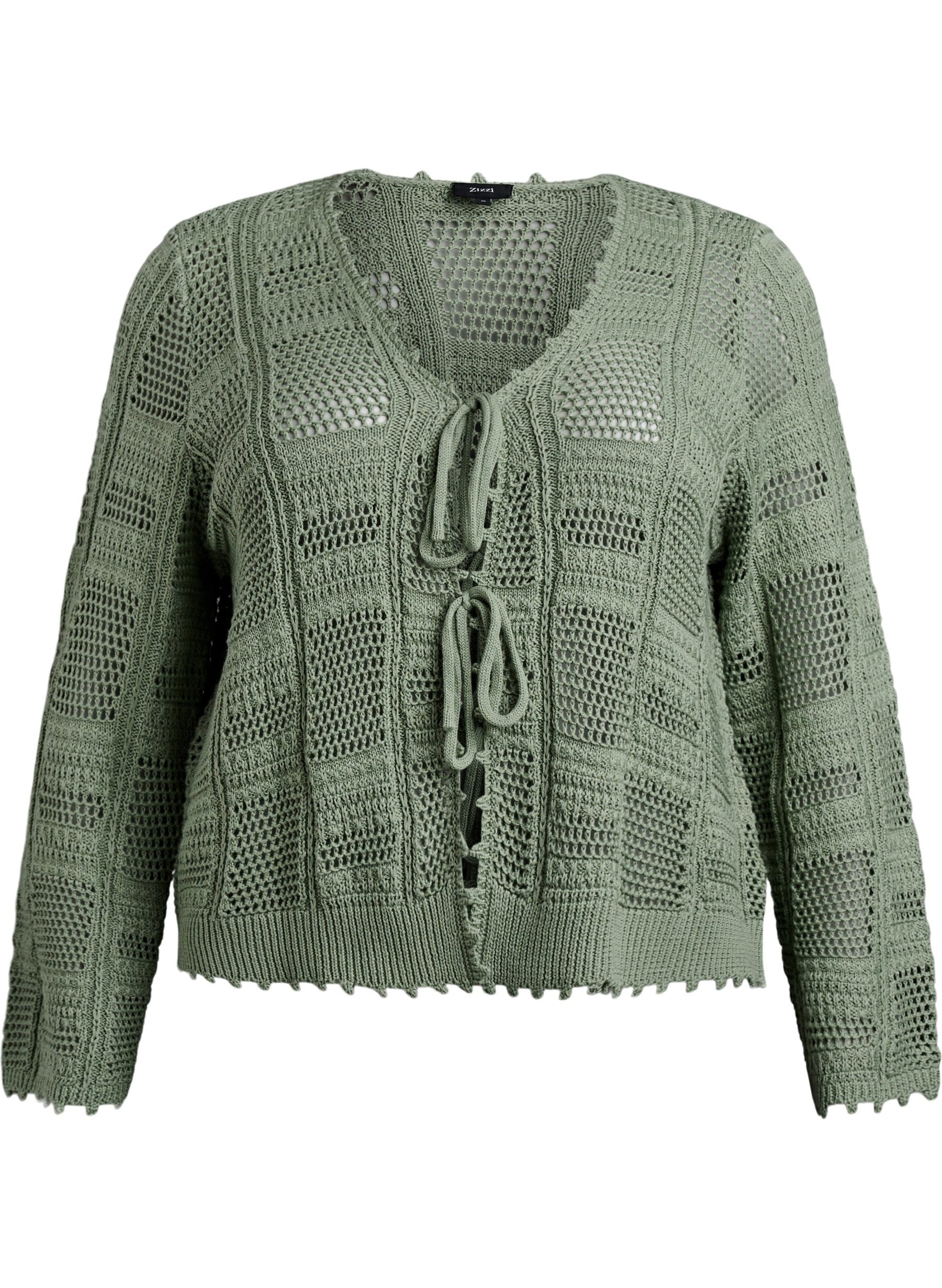 Zizzi Viola Cardi in Green