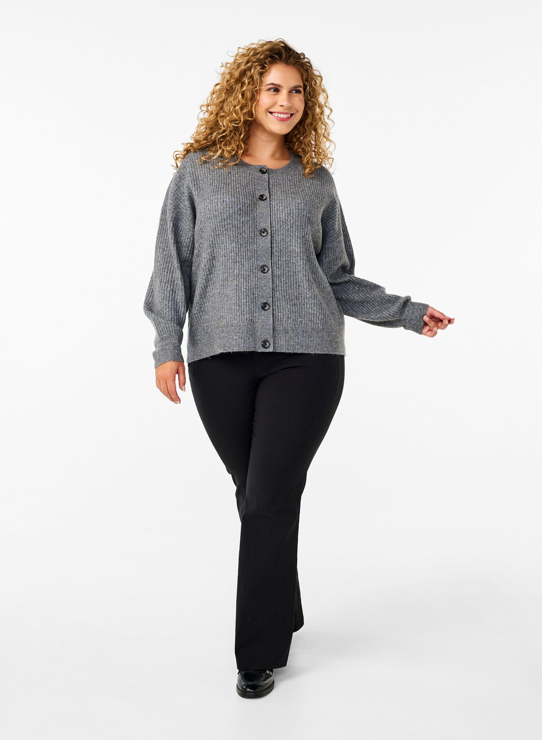 Zizzi Vista Cardigan in Grey