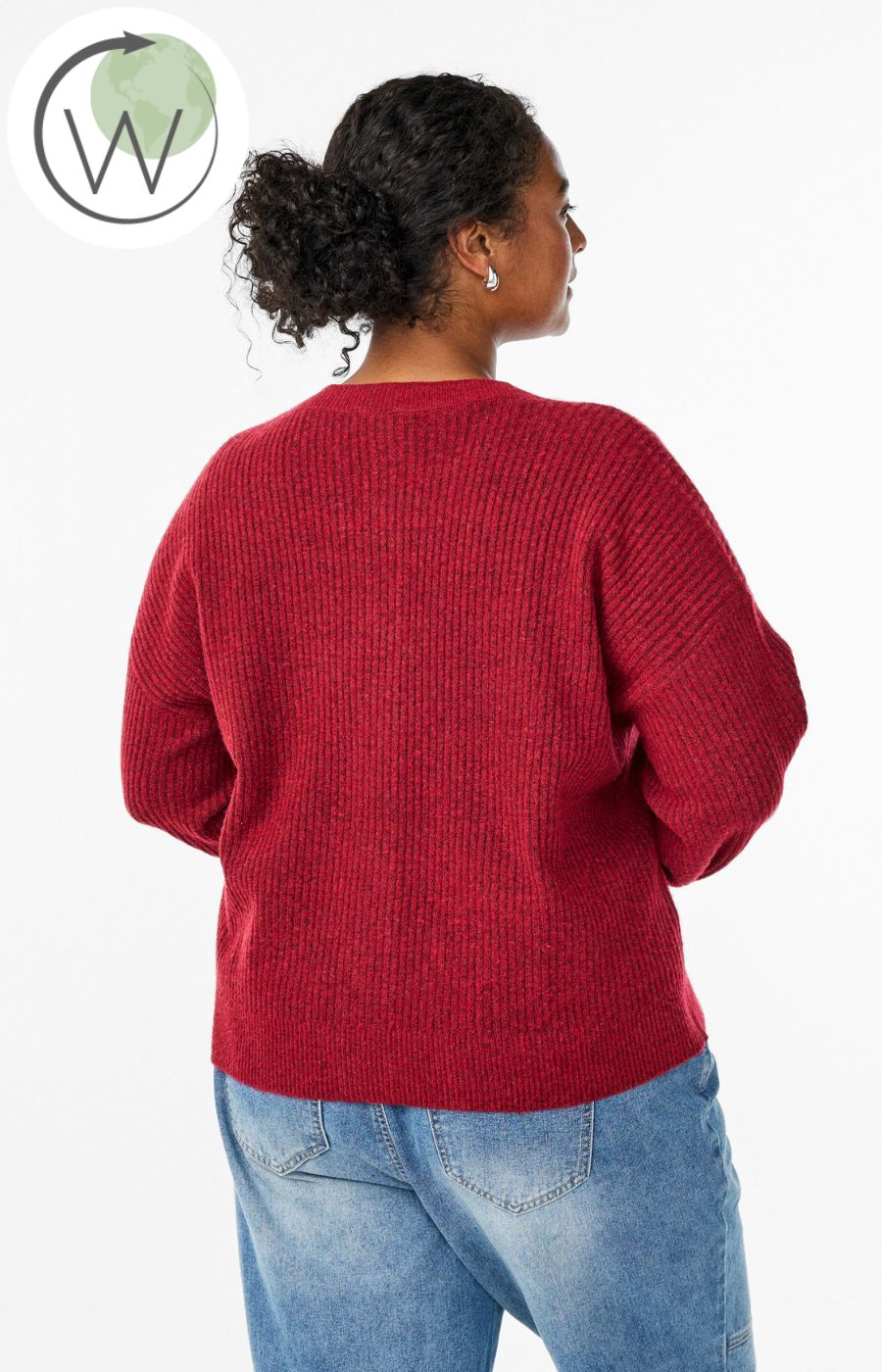 Zizzi Vista Cardigan in Red