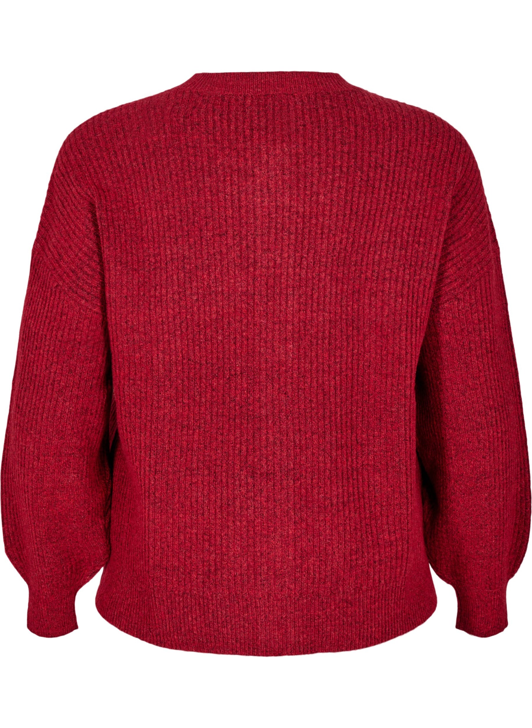 Zizzi Vista Cardigan in Red