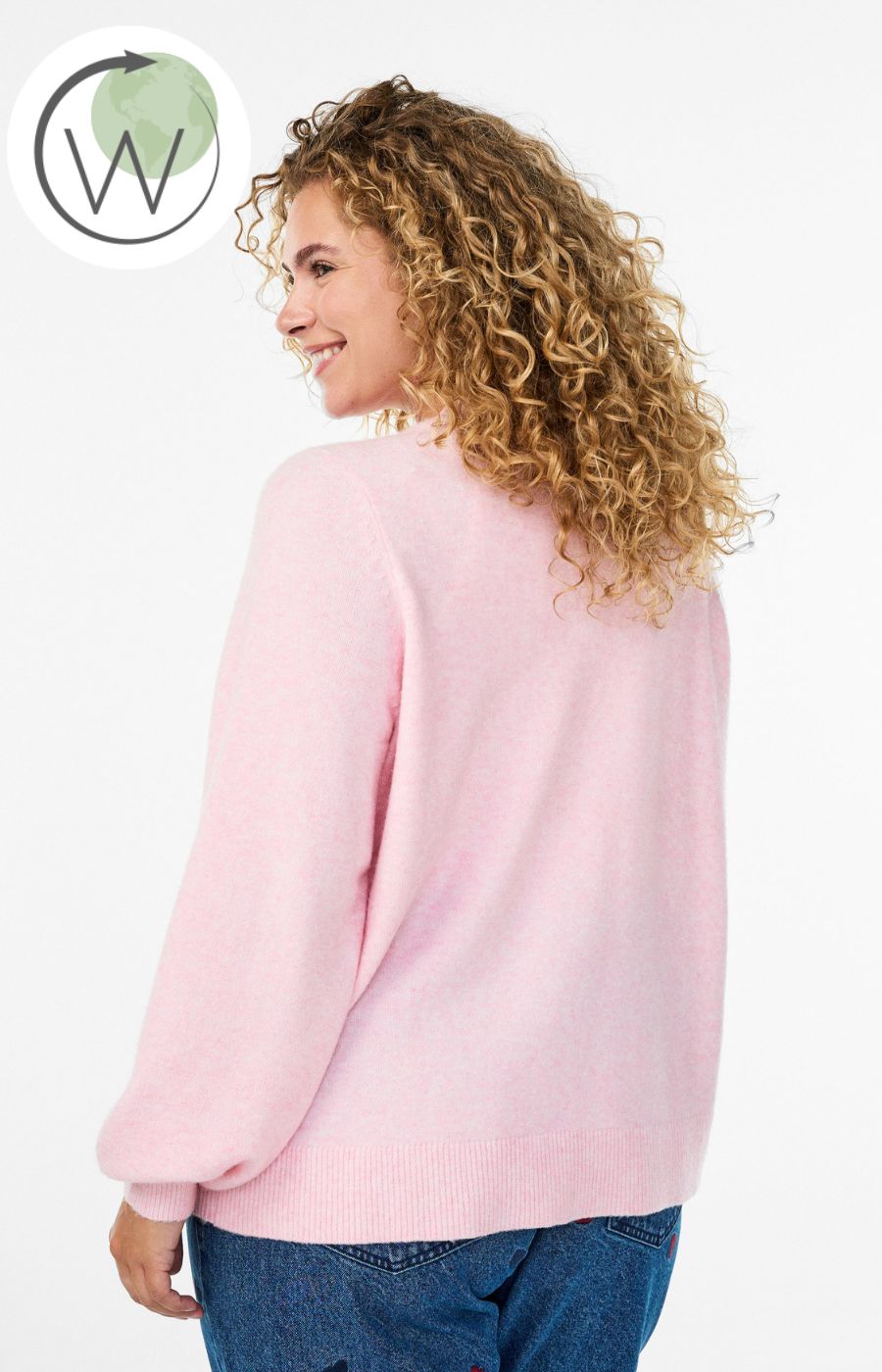 Zizzi Vista Gold Button Cardigan in Pink