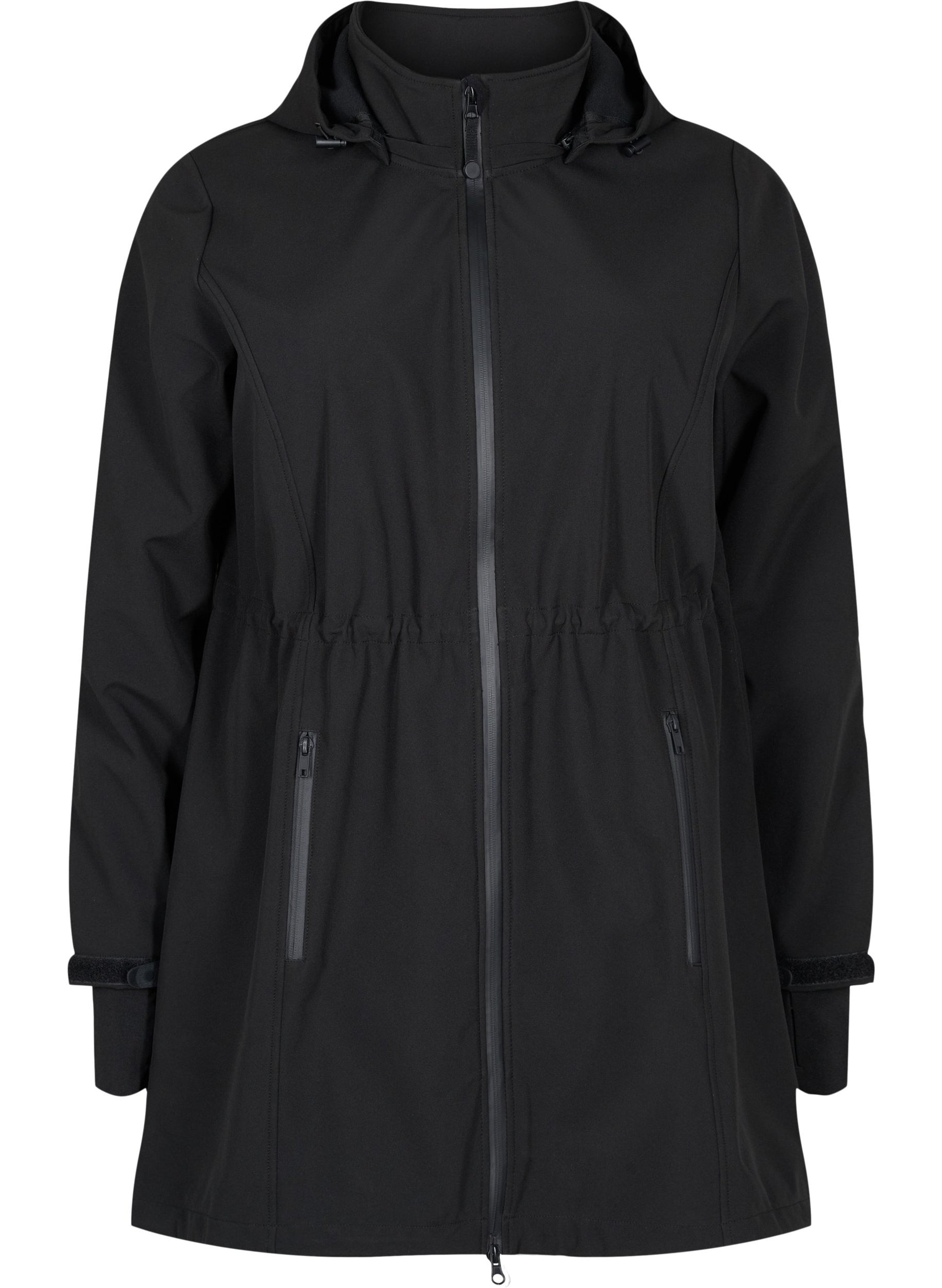 Zizzi Waterproof Coat in Black