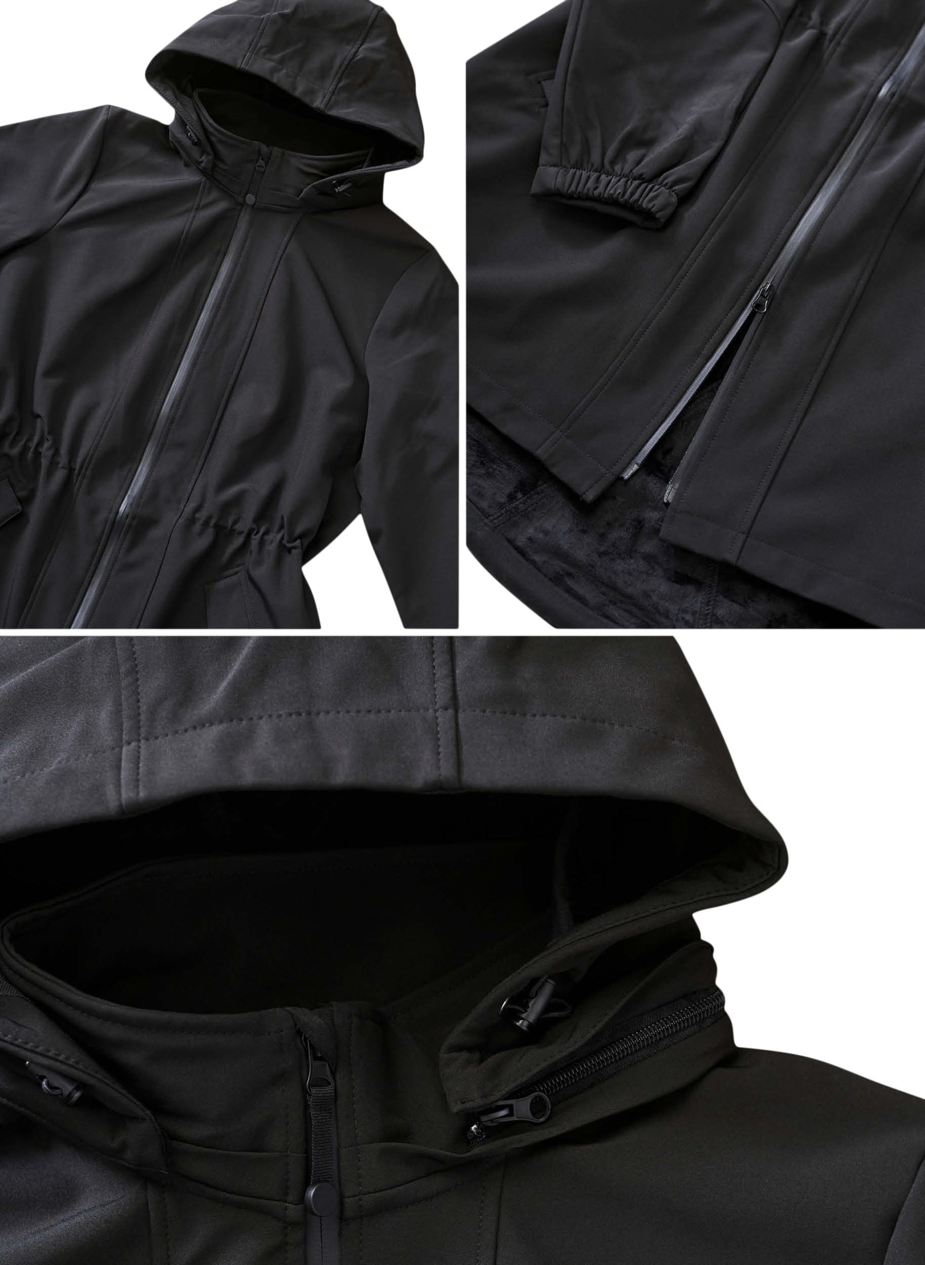 Zizzi Waterproof Coat in Black