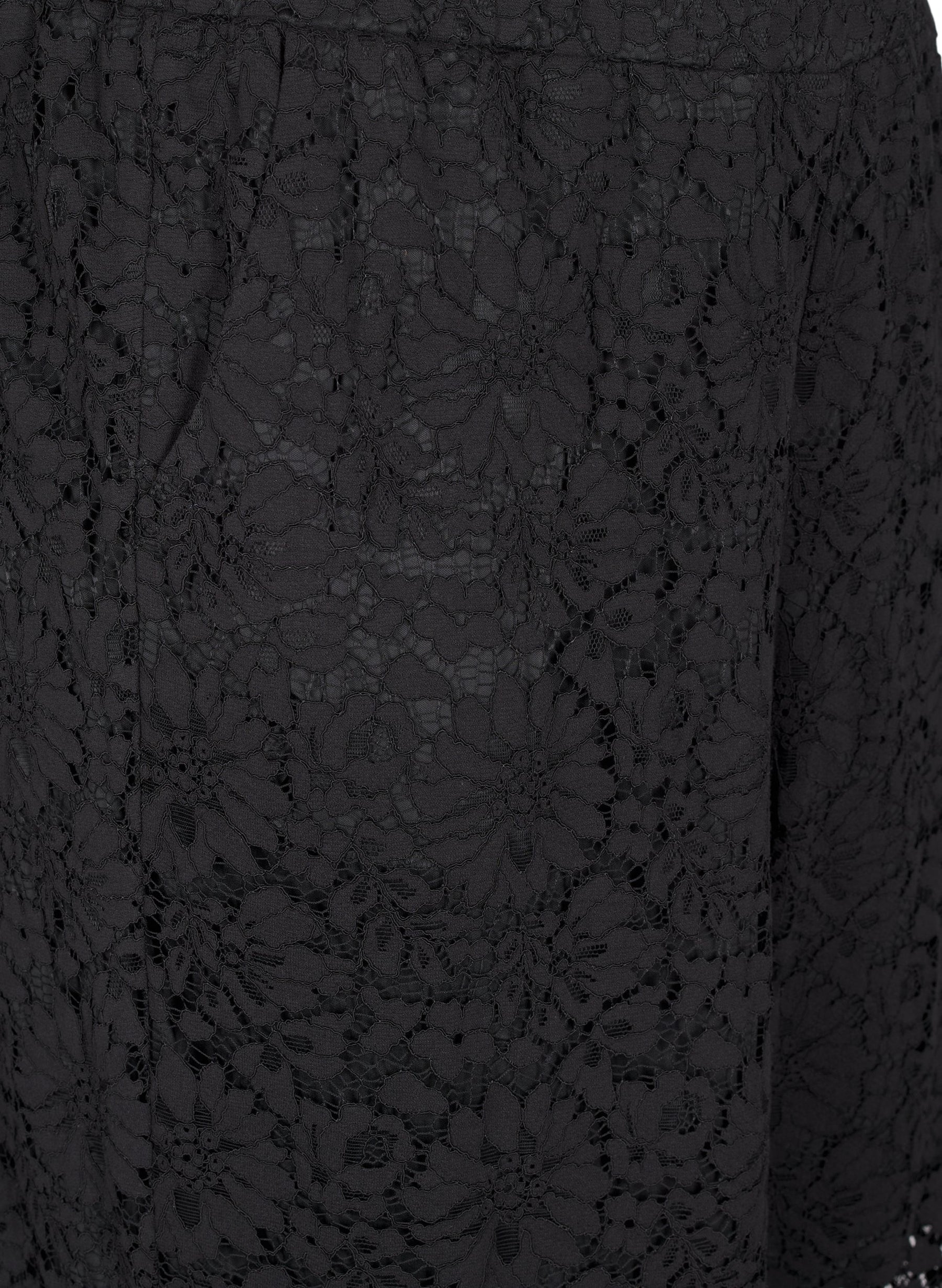 Zizzi Welda Lace Trousers In Black