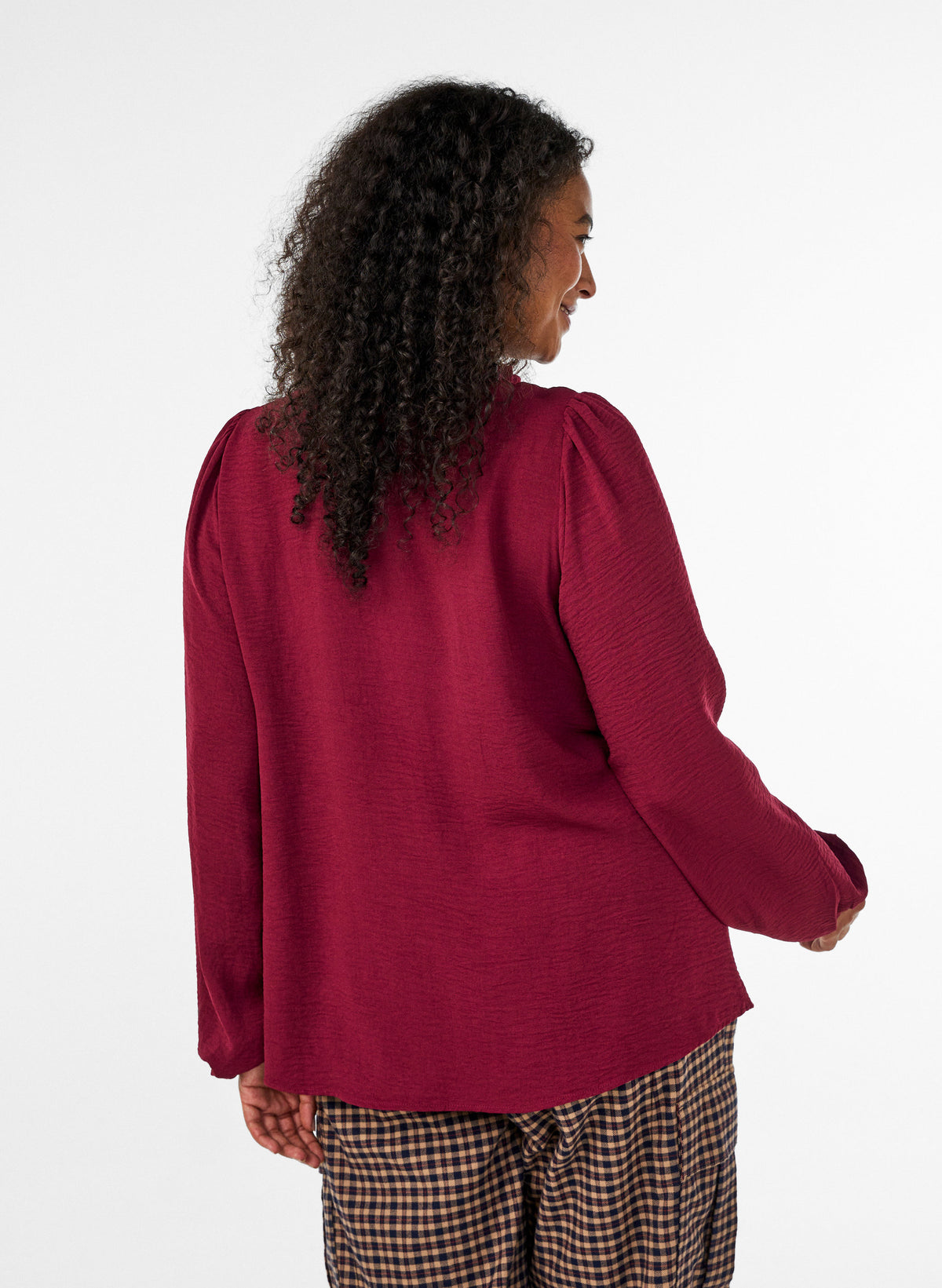 Zizzi Whitney Blouse in Rhododendron
