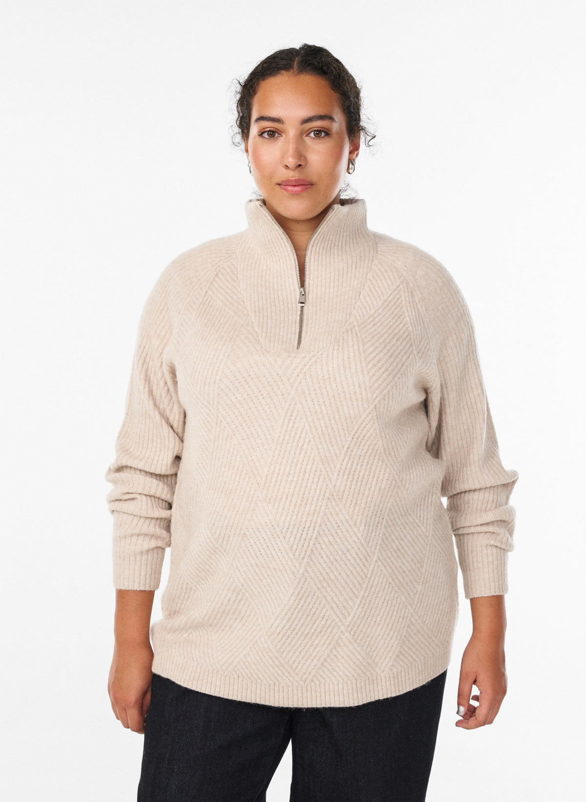 Zizzi Ziggi Jumper in Beige