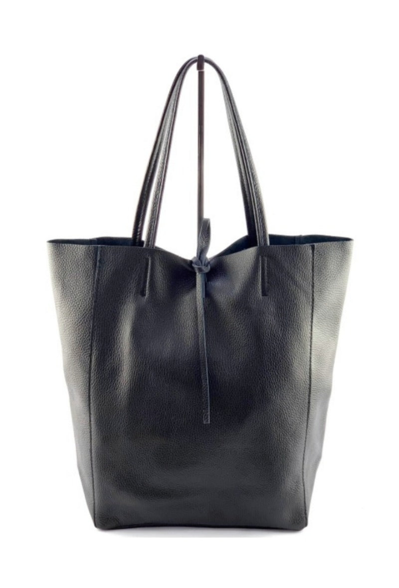 Liz Leather Tote Bag Black