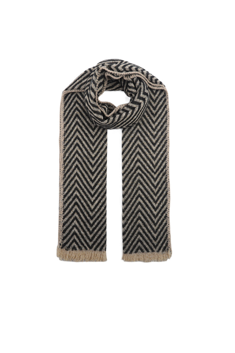 Janelle Scarf in Black and Gold