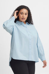 Fransa Plus Shirt in Blue
