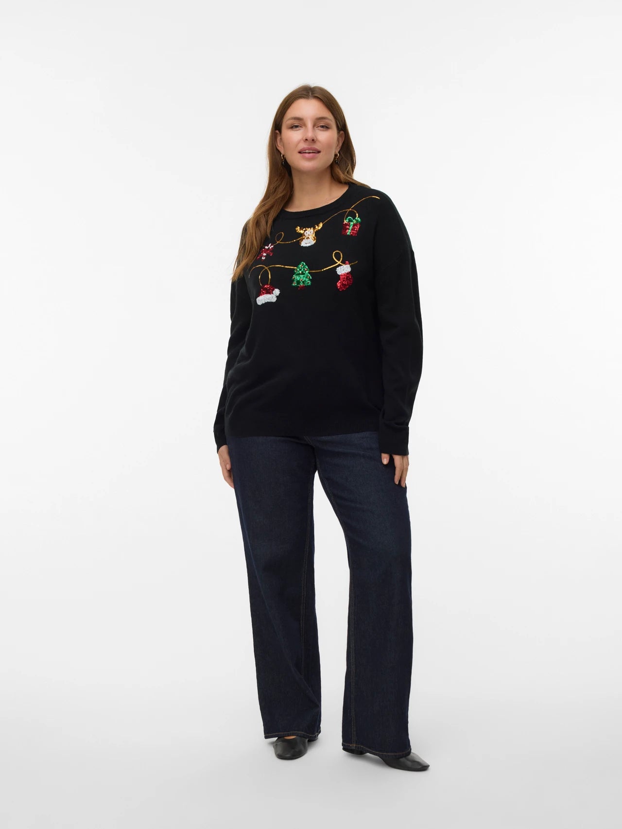 Vero Moda Curve X-Mas Decoration Knit Jumper