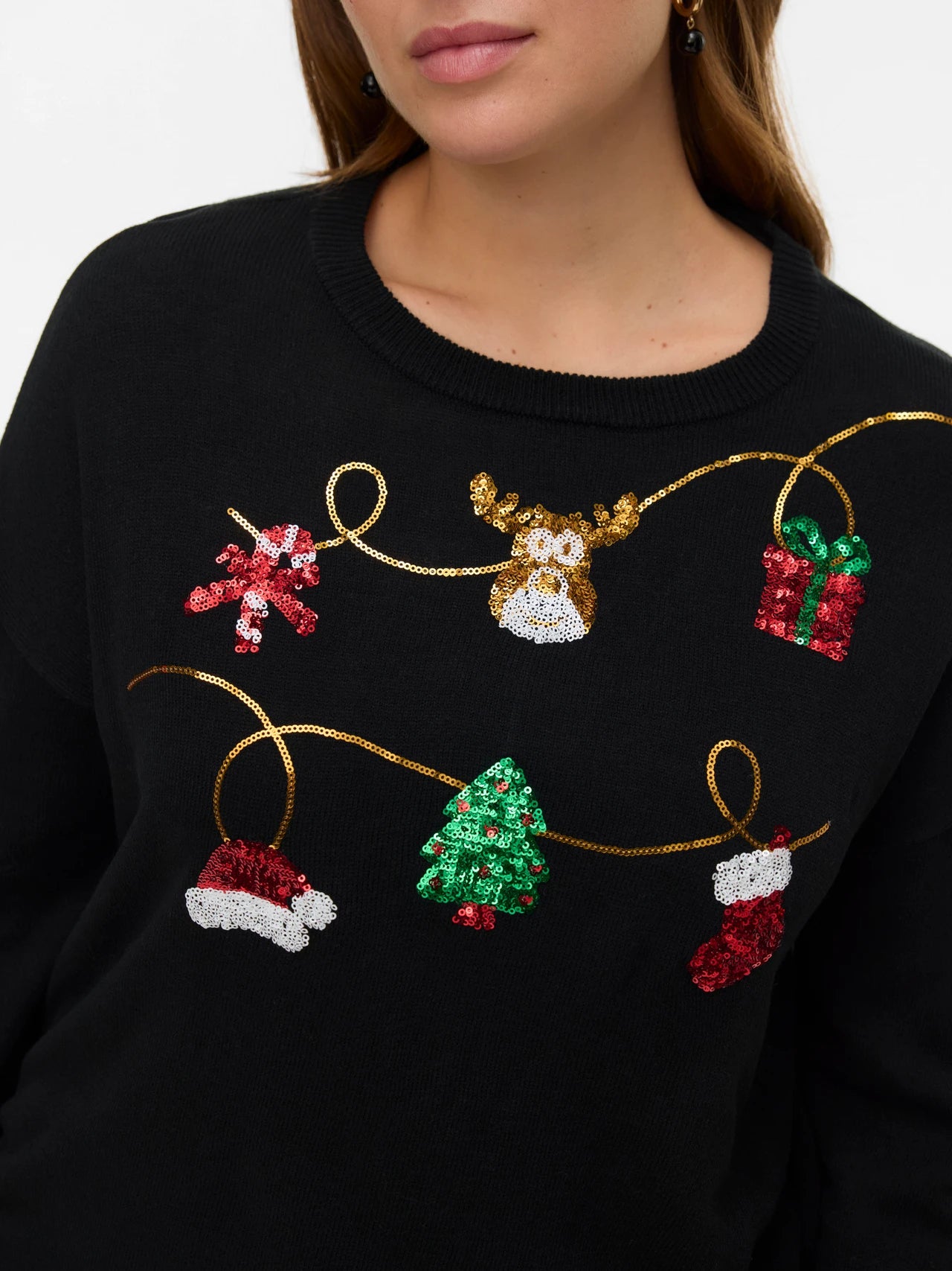 Vero Moda Curve X-Mas Decoration Knit Jumper