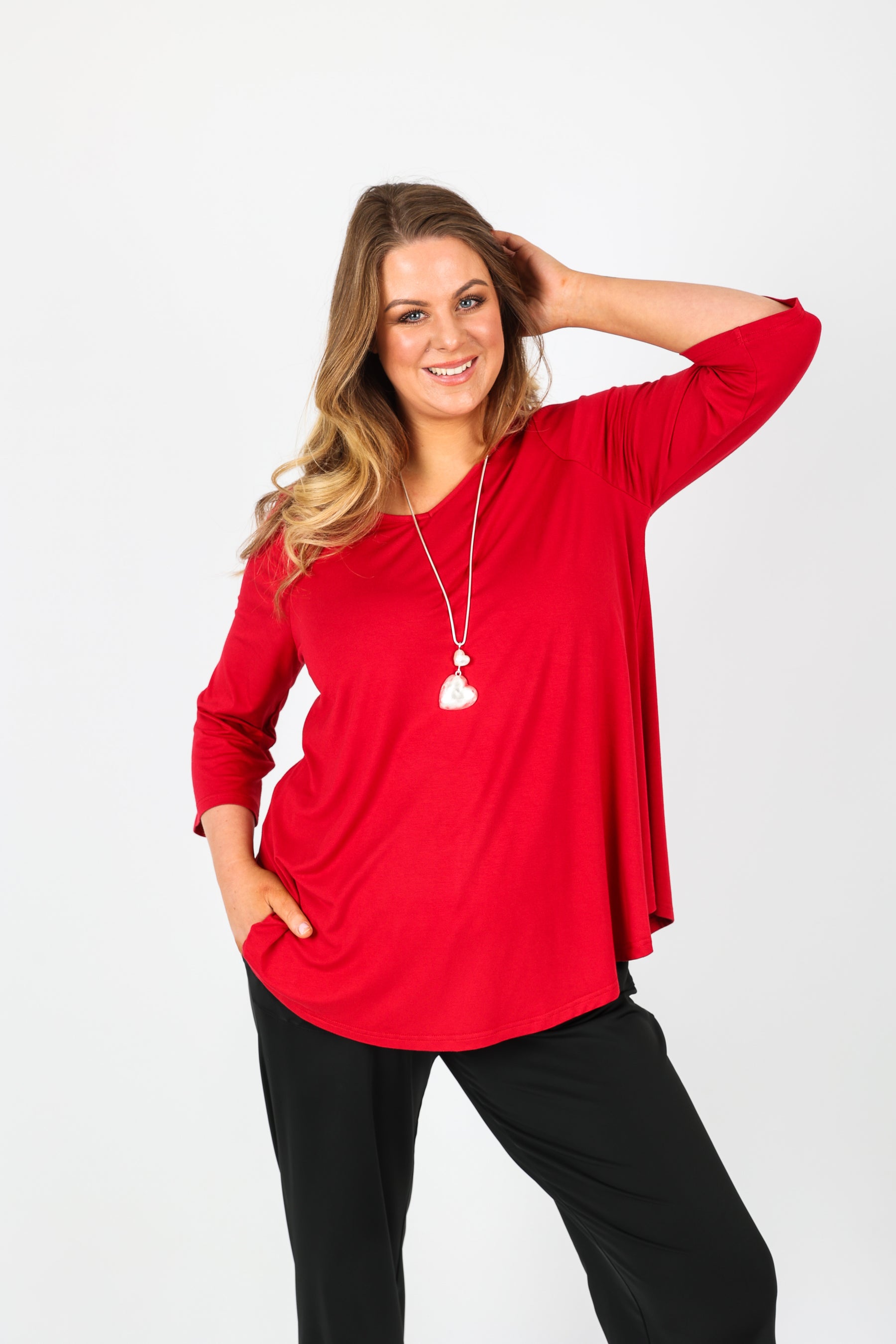 Mellomi Julie Reversible Top in Red