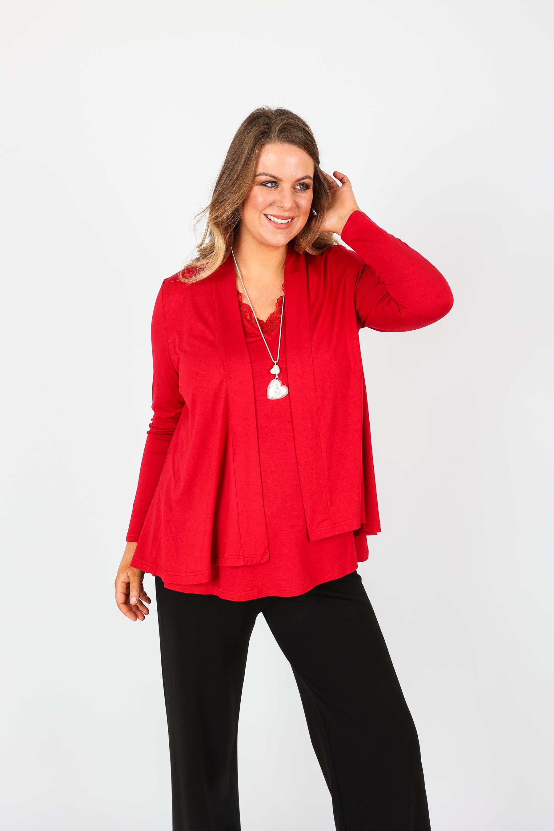 Mellomi Cleo Cardigan in Red