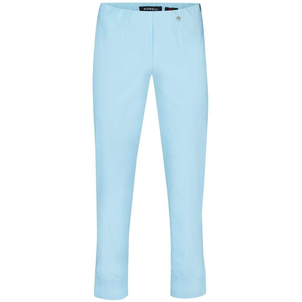 Robell 7/8ths Trousers in Aqua Blue