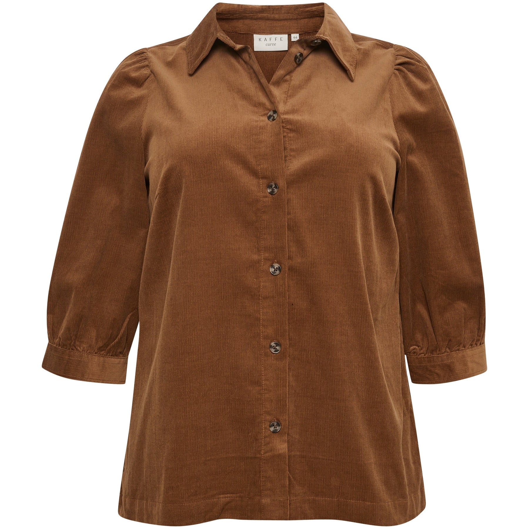 Kaffe Curve Vana Corduroy Shirt - Wardrobe Plus