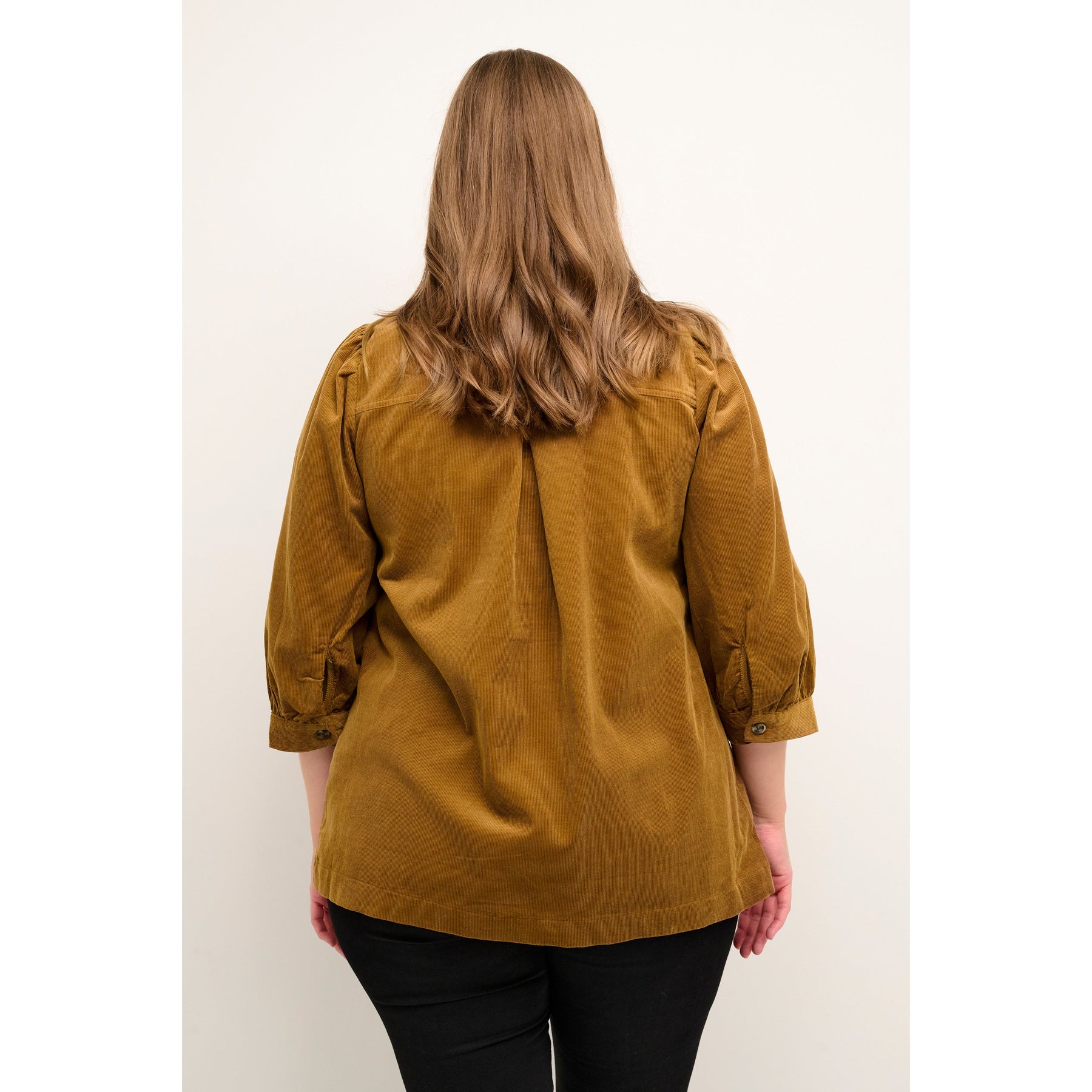 Kaffe Curve Vana Corduroy Shirt - Wardrobe Plus