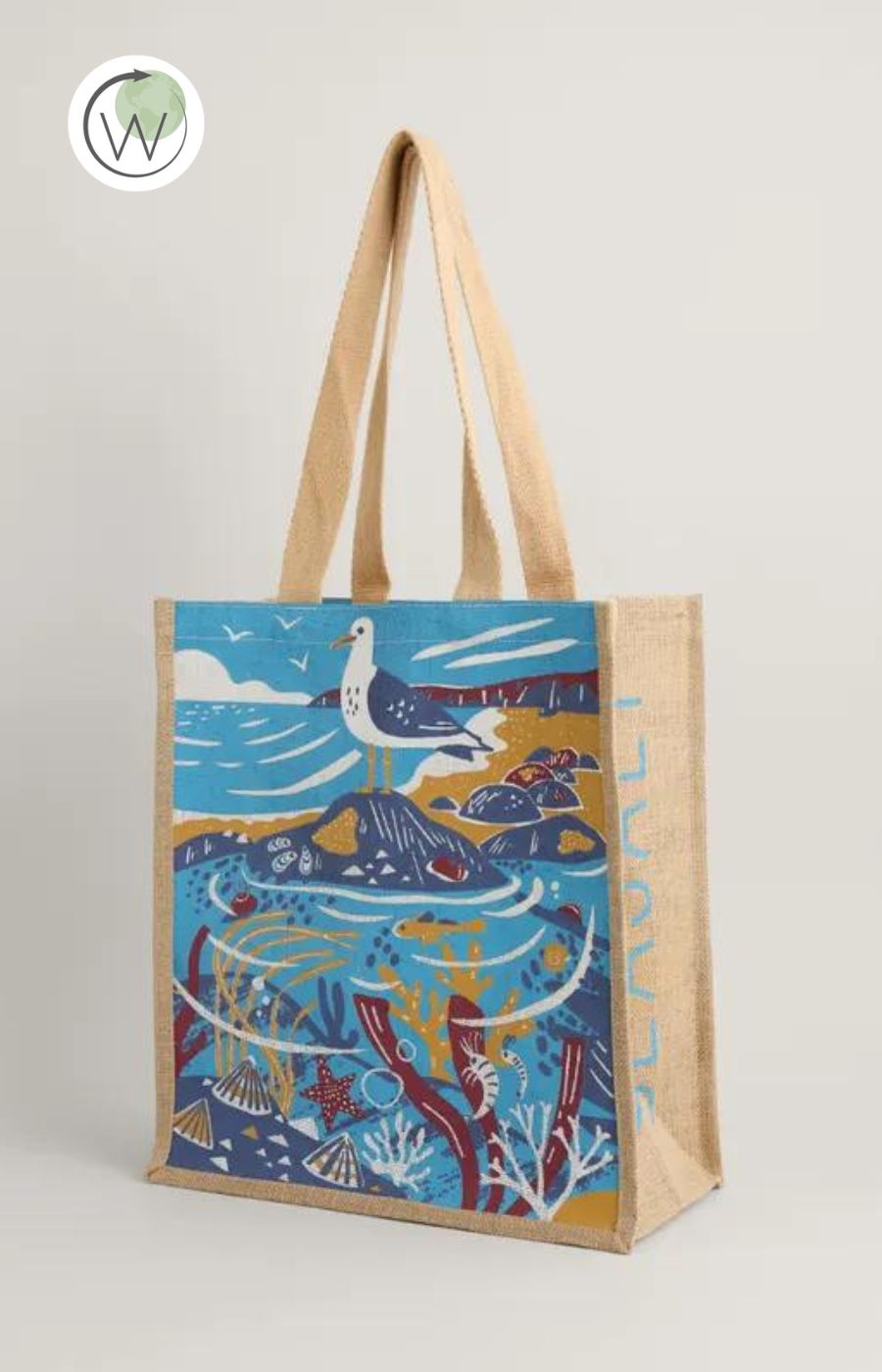 Seasalt Jute Shopper in Rockpool Maritime