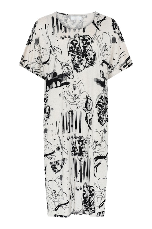 Noen Abstract Printed Dress - Wardrobe Plus