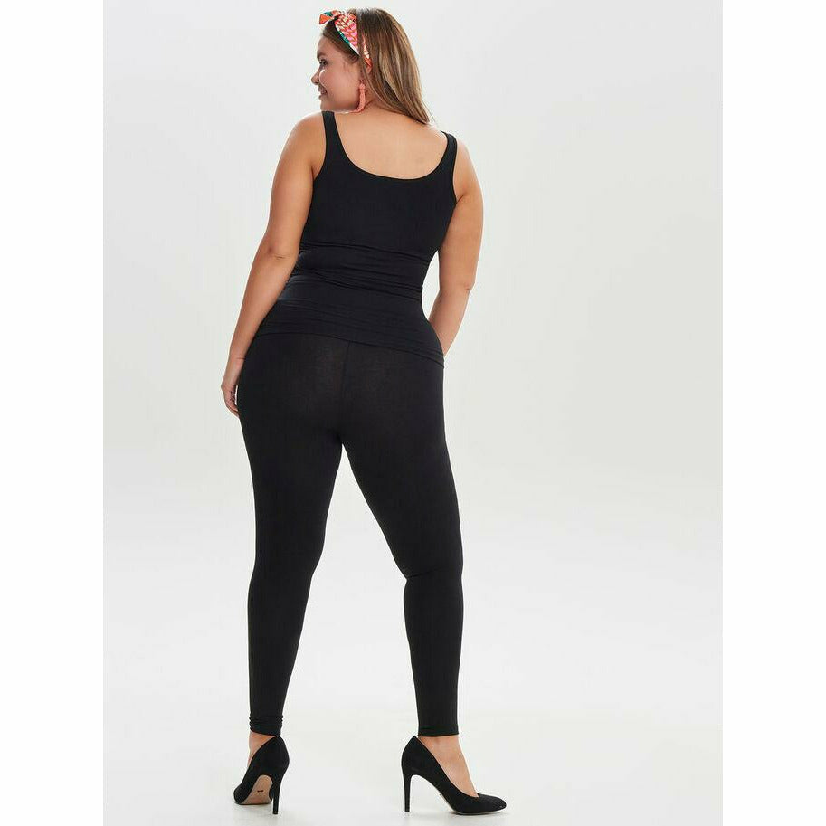 Only Carmakoma Black Cotton Leggings - Wardrobe Plus