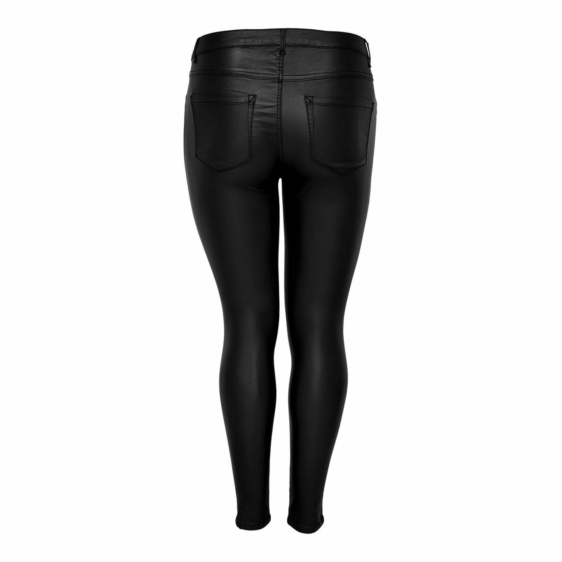 Only Carmakoma Coated Skinny Jean in Black - Wardrobe Plus