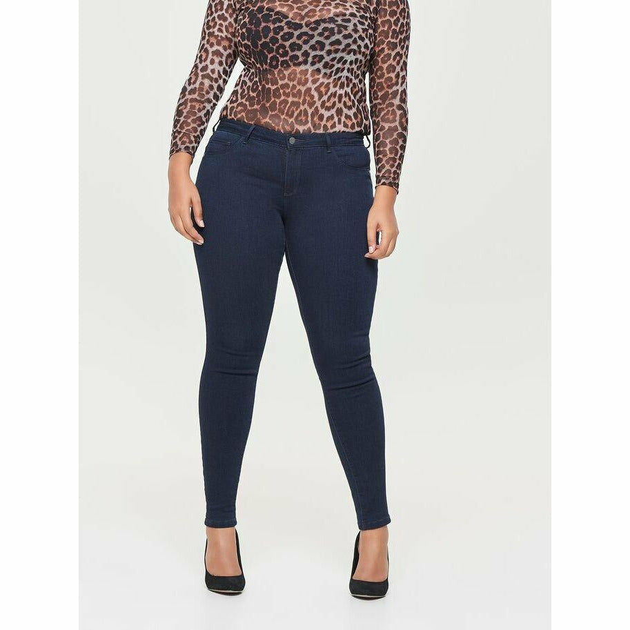 Only Carmakoma Navy Skinny Jeans - Wardrobe Plus