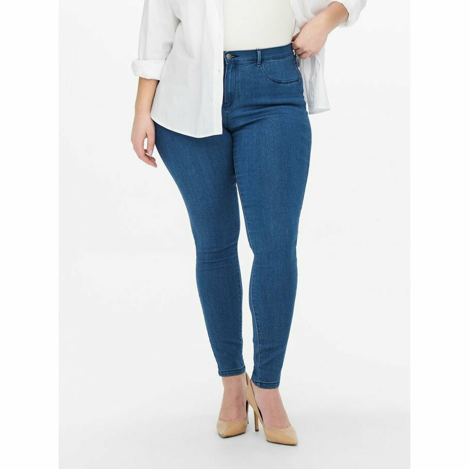 Only Carmakoma Blue Skinny Jeans - Wardrobe Plus