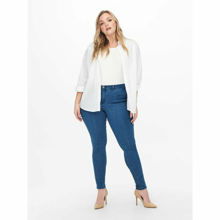 Only Carmakoma Blue Skinny Jeans - Wardrobe Plus