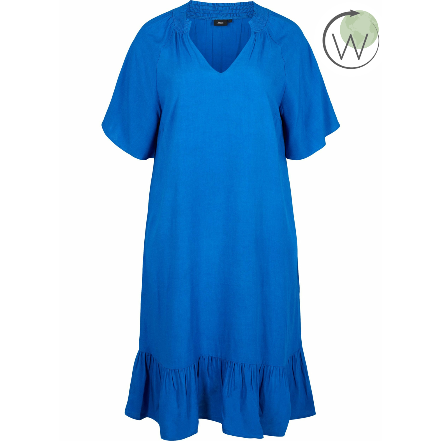 Zizzi Mio Dress in Royal Blue - Wardrobe Plus