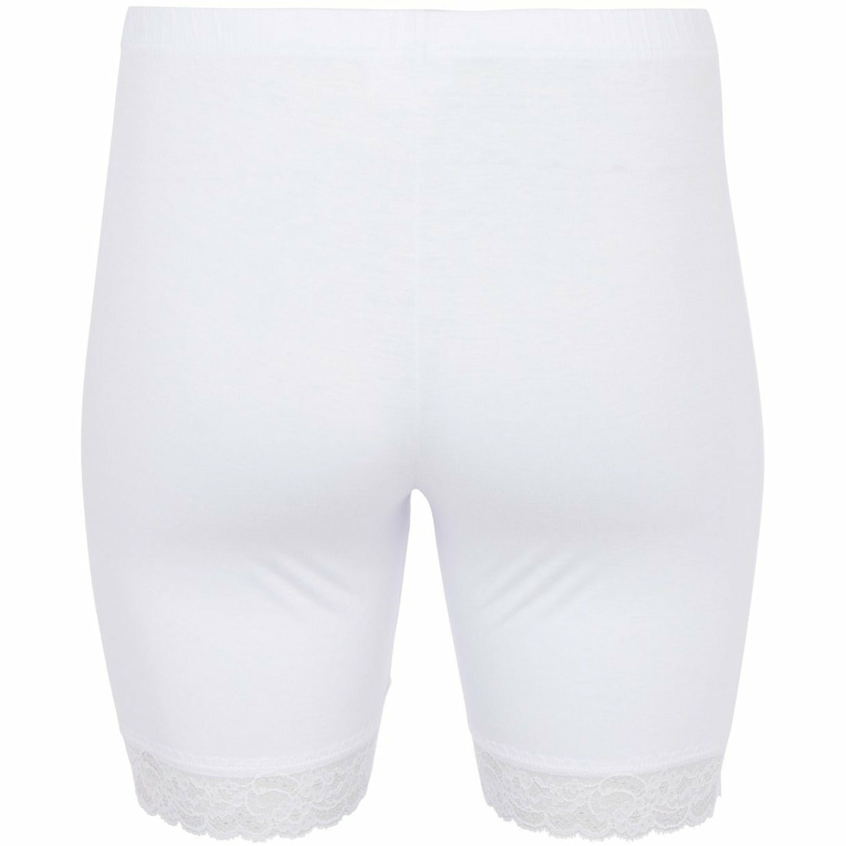 Zizzi Lace Trim Shorts - White