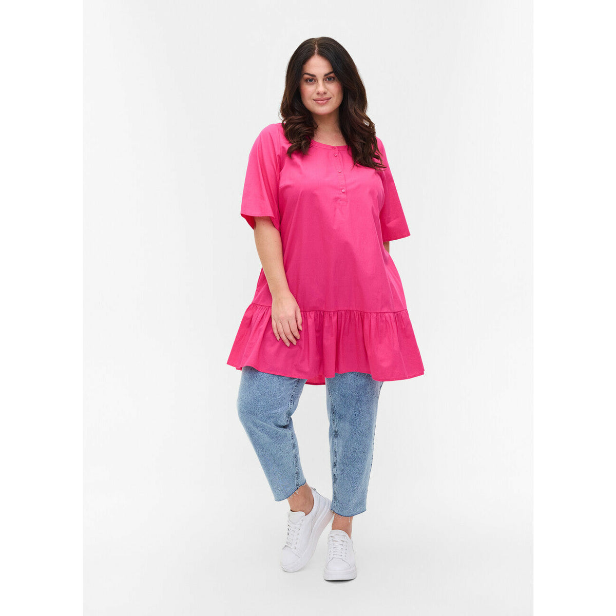 Zizzi Tunic in Magenta - Wardrobe Plus