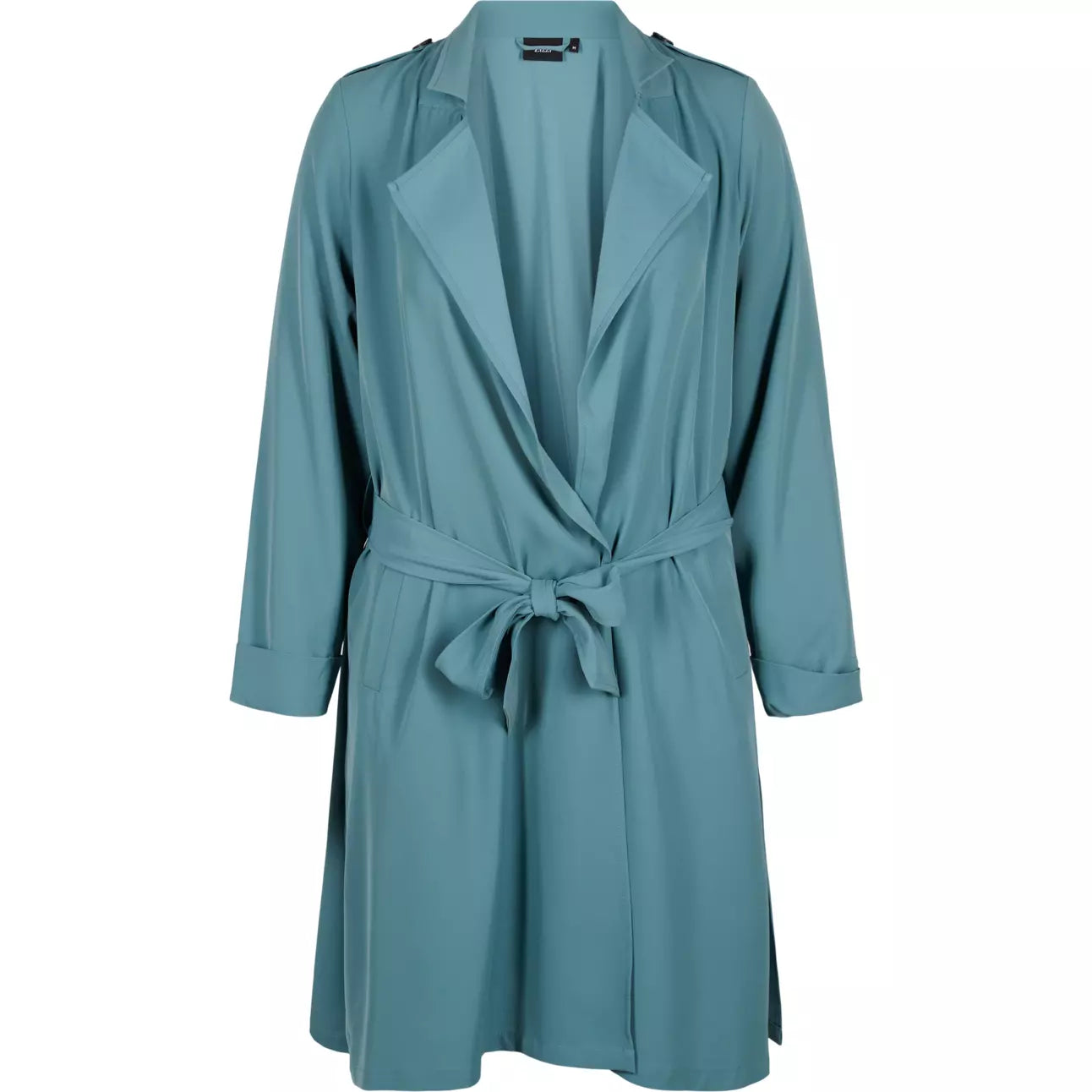 Zizzi Trench Coat in Sage Green - Wardrobe Plus