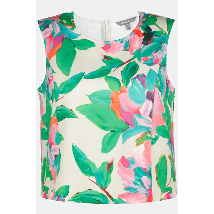 Ulla Popken Floral Print Tank Top - Wardrobe Plus